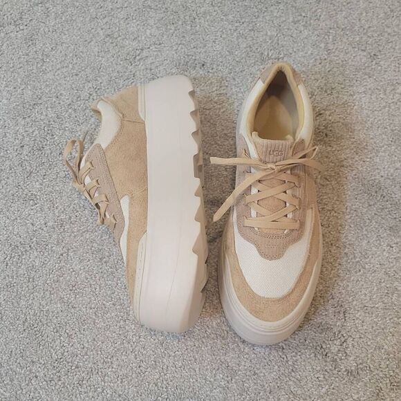 UGG WOMEN’S MARIN MEGA PLATFORM LACE-UP SUEDE SHOES SIZE 12 - Picture 3 of 7